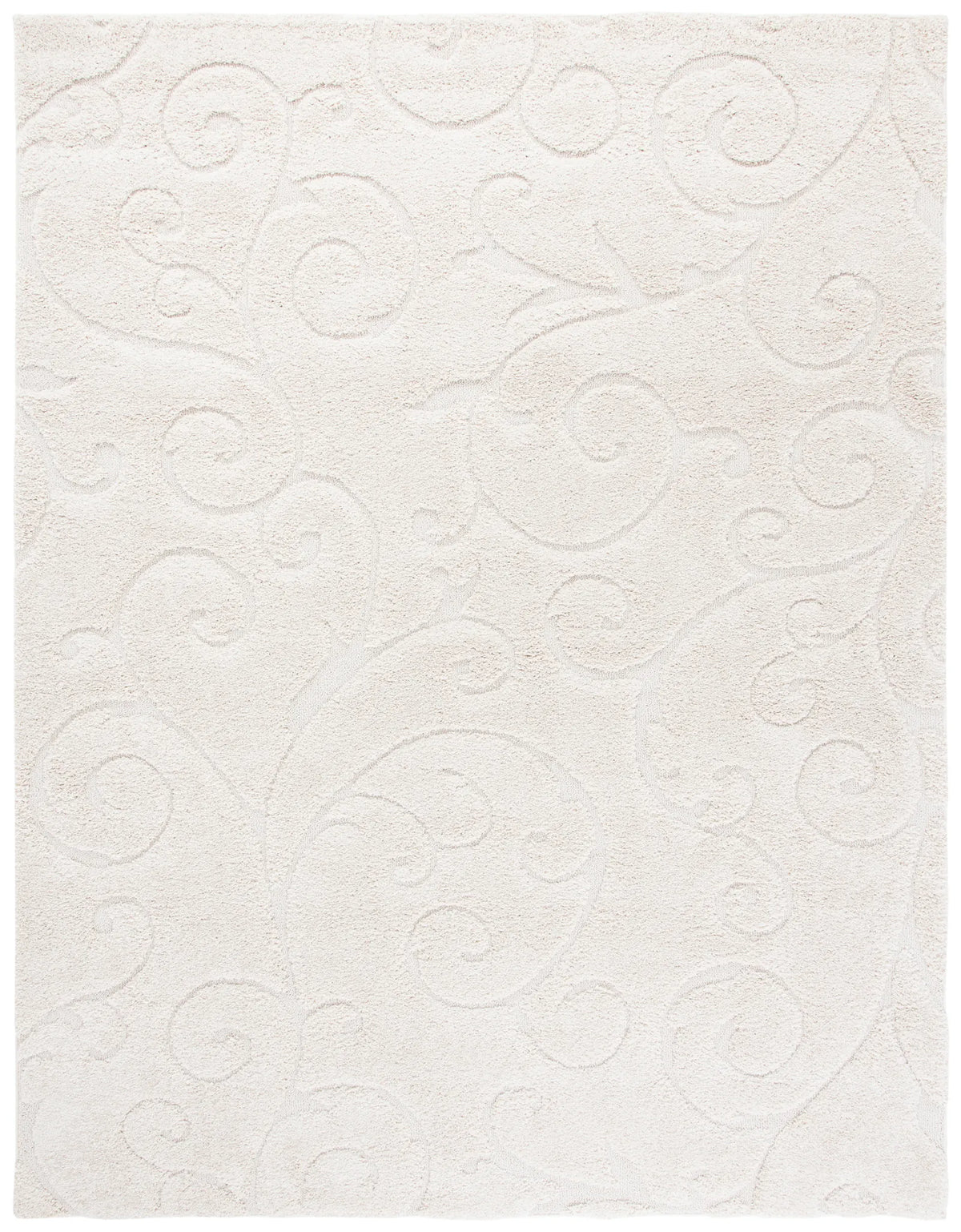 Safavieh Florida Shag 9'-6" x 13'-0" Rug in Creme / Creme