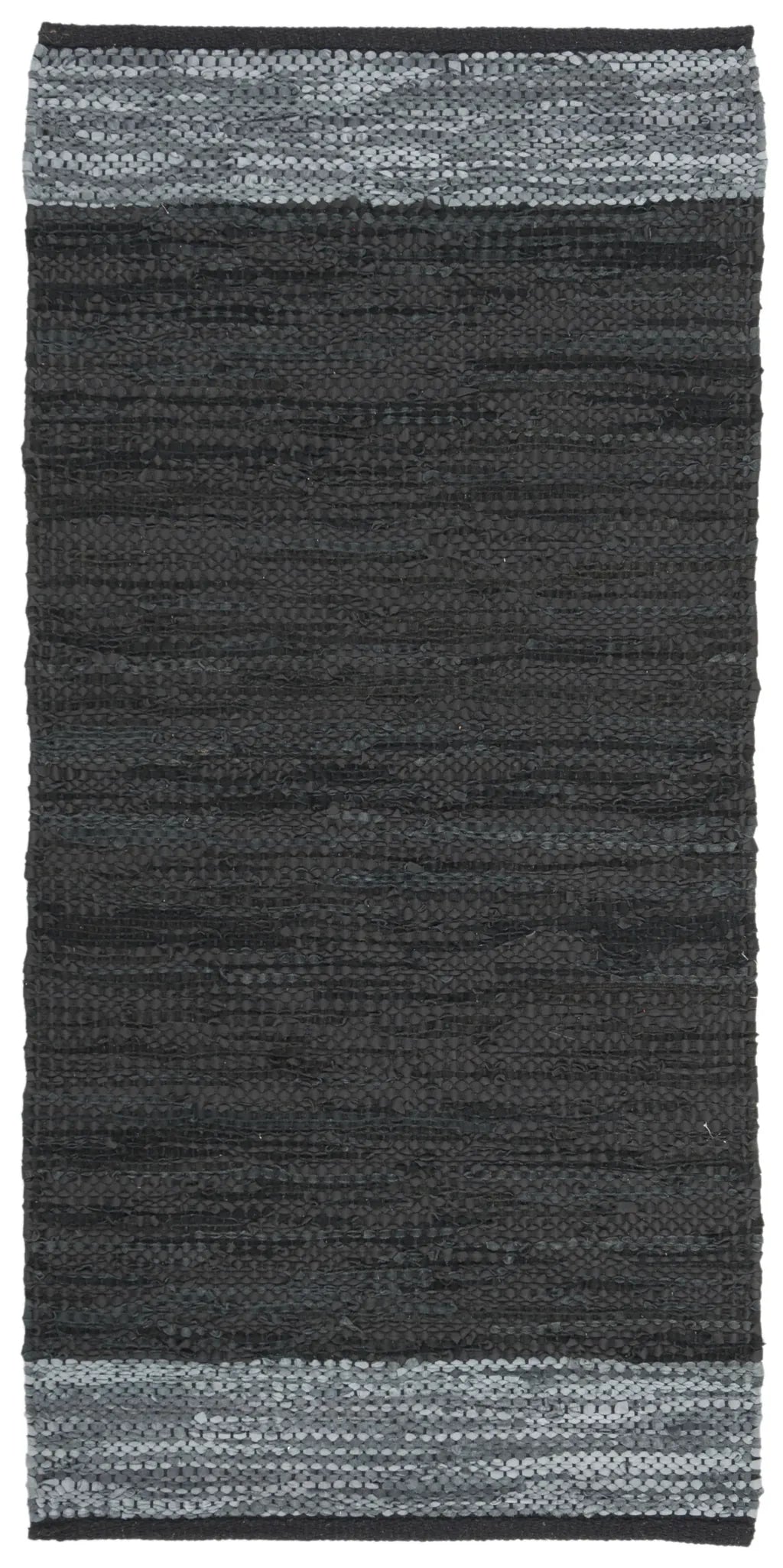 Safavieh Vintage Leather 2'-0" x 3'-0" Rug in Black / Grey