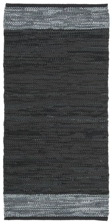 Safavieh Vintage Leather 2'-0" x 3'-0" Rug in Black / Grey