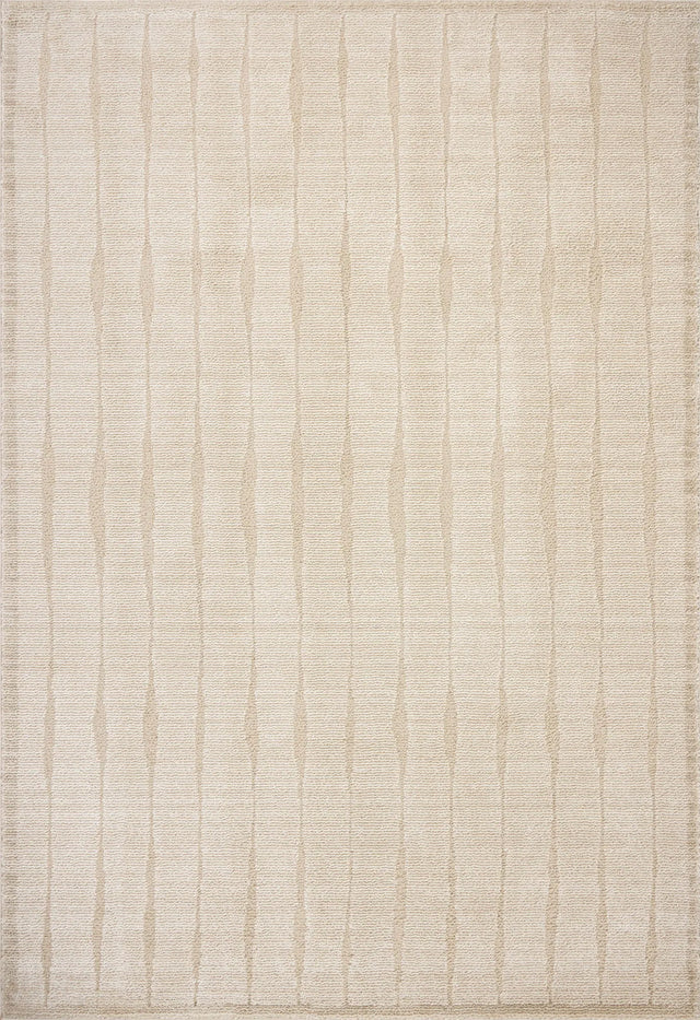 Chris Loves Julia x Loloi Calvin CLV-02 Ivory / Oatmeal Rug - main flat