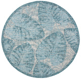Safavieh Courtyard 6'-7" x 6'-7" Rug in Grey / Aqua