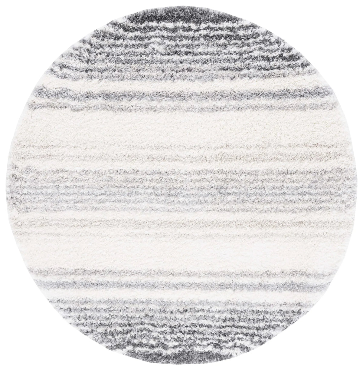Safavieh Fontana Shag  800 6'-7" x 6'-7" Rug in Ivory / Grey