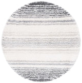 Safavieh Fontana Shag  800 6'-7" x 6'-7" Rug in Ivory / Grey
