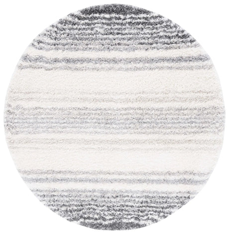 Safavieh Fontana Shag  800 6'-7" x 6'-7" Rug in Ivory / Grey