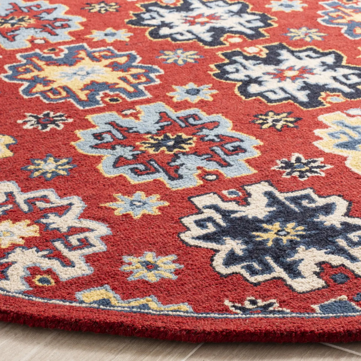 Safavieh Heritage 6'-0" x 6'-0" Rug in Red / Blue