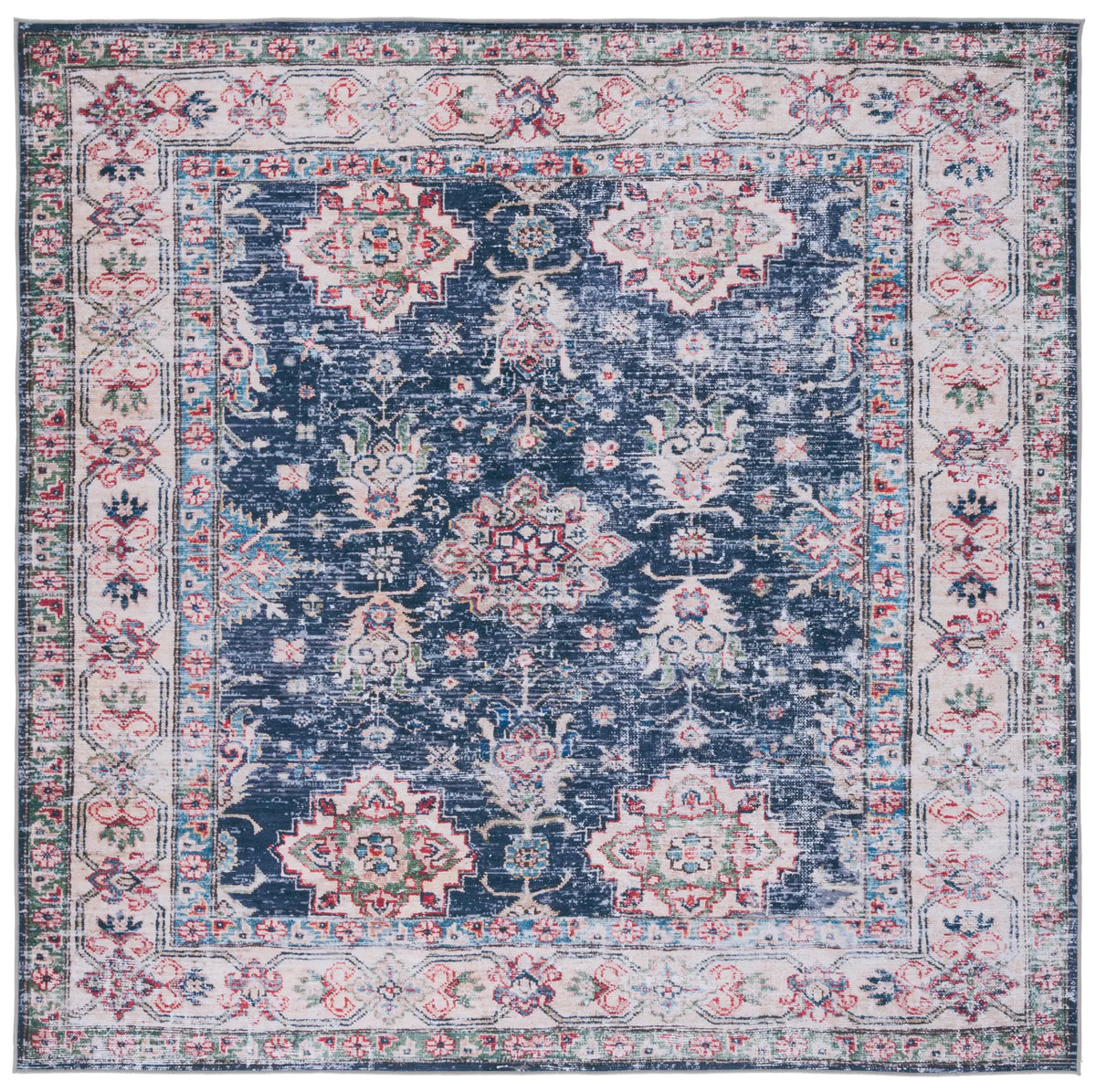 Safavieh Tucson 6'-0" x 6'-0" Rug in Navy / Beige