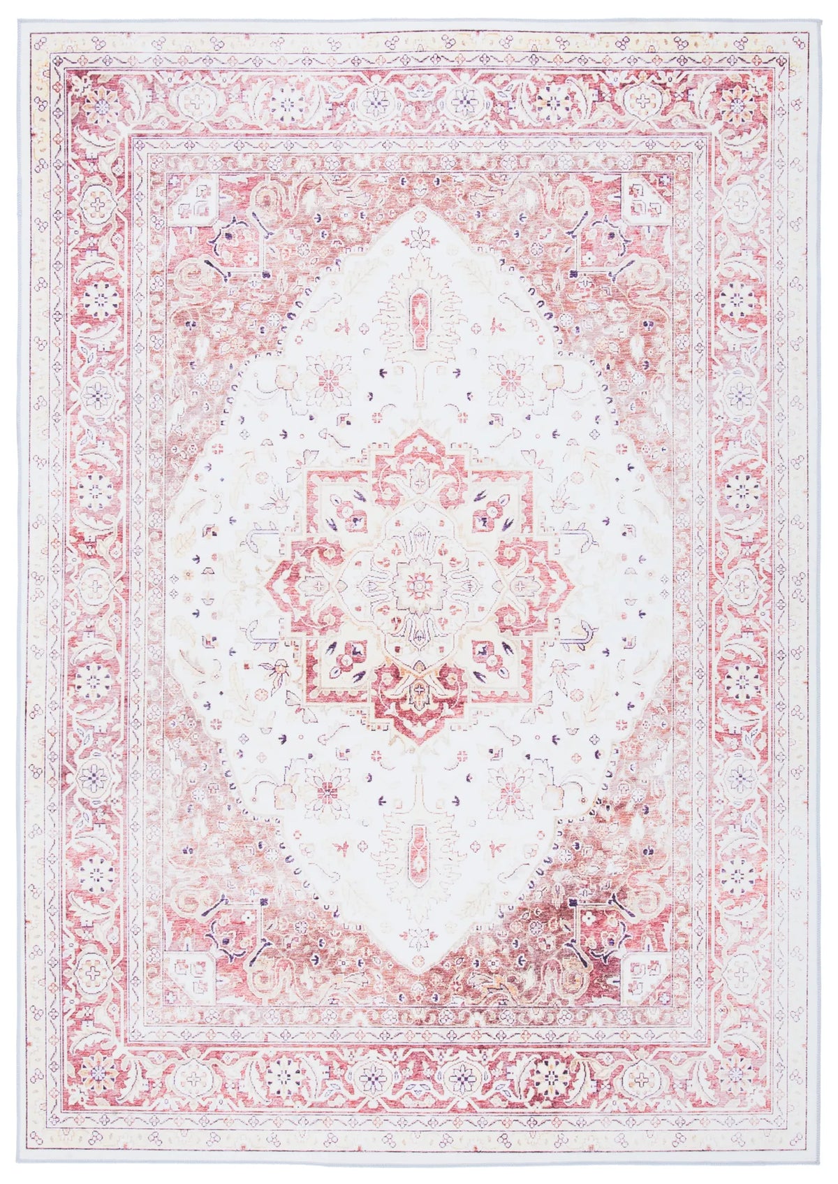 Safavieh Tucson 4'-0" x 6'-0" Rug in Beige / Rust