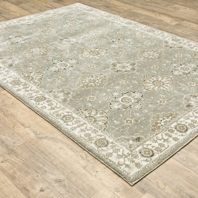 Oriental Weavers Sphinx Andorra 8929H Grey / Ivory Rugs - angle detail