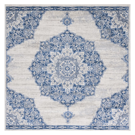 Safavieh Brentwood 6'-7" x 6'-7" Rug in Ivory / Navy