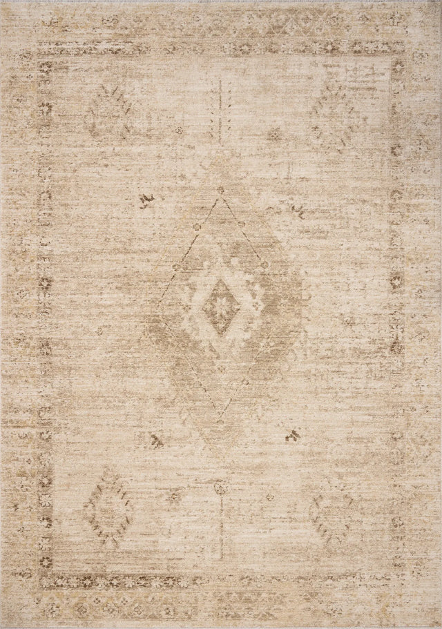 Chris Loves Julia x Loloi Palma PLM-06 Natural / Smoke Rug - main flat