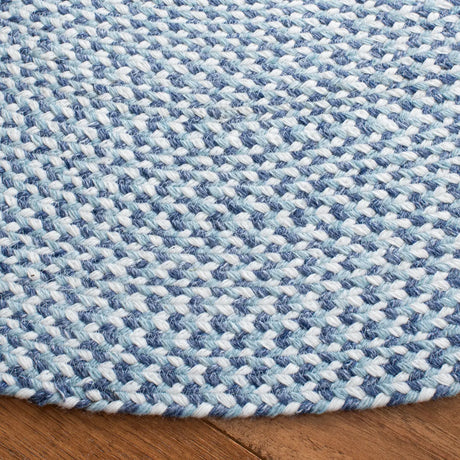 Safavieh Braided 5'-0" x 5'-0" Rug in Blue / Aqua