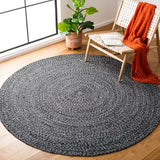 Safavieh Braided 5'-0" x 5'-0" Rug in Black