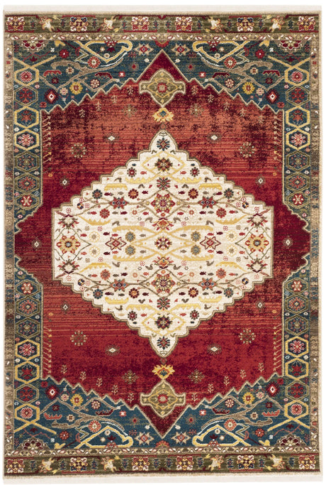 Safavieh Kashan 5'-1" x 7'-5" Rug in Ivory / Blue