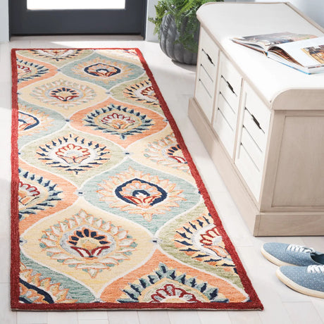 Safavieh Heritage 2'-3" x 8'-0" Rug in Green / Rust