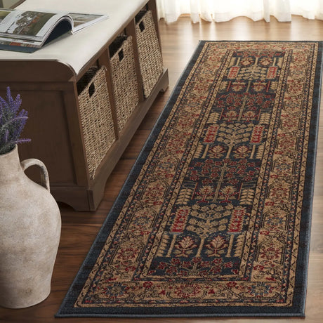 Safavieh Mahal 2'-2" x 10'-0" Rug in Navy / Natural