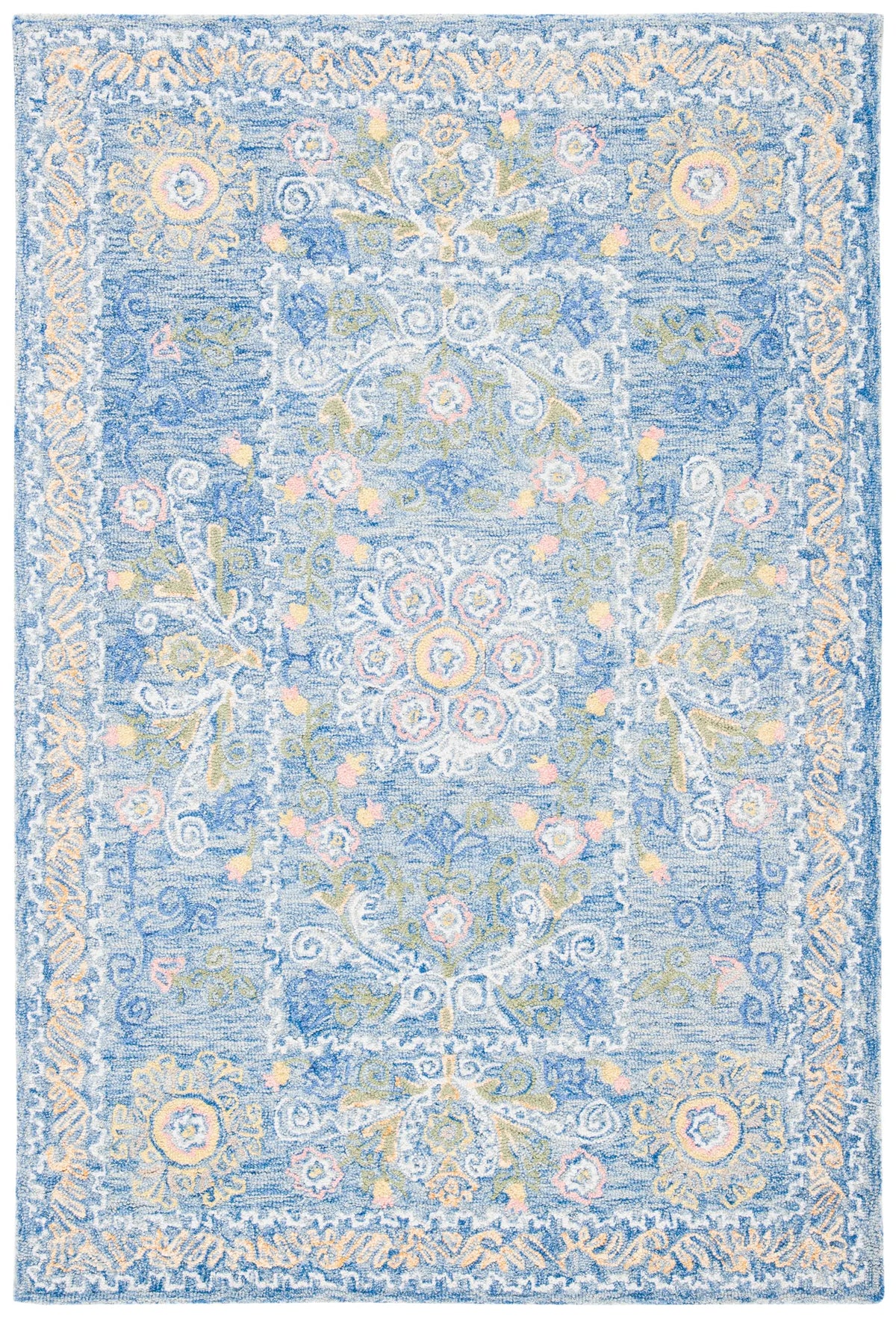Safavieh Micro-Loop 4'-0" x 6'-0" Rug in Blue / Green