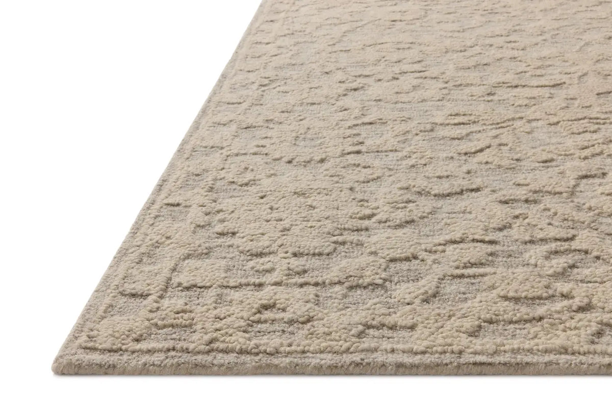 Loloi Prudence PRU-01 Mist / Ivory Hand Tufted Rug - rug corner