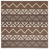 Safavieh Veranda 6'-7" x 6'-7" Rug in Creme / Brown