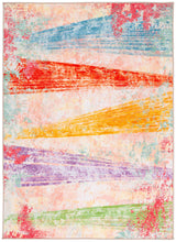 Safavieh Paint Brush 4'-4" x 6'-0" Rug in Pink / Blue