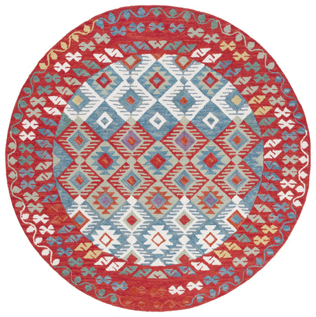 Safavieh Aspen 7'-0" x 7'-0" Rug in Red / Blue