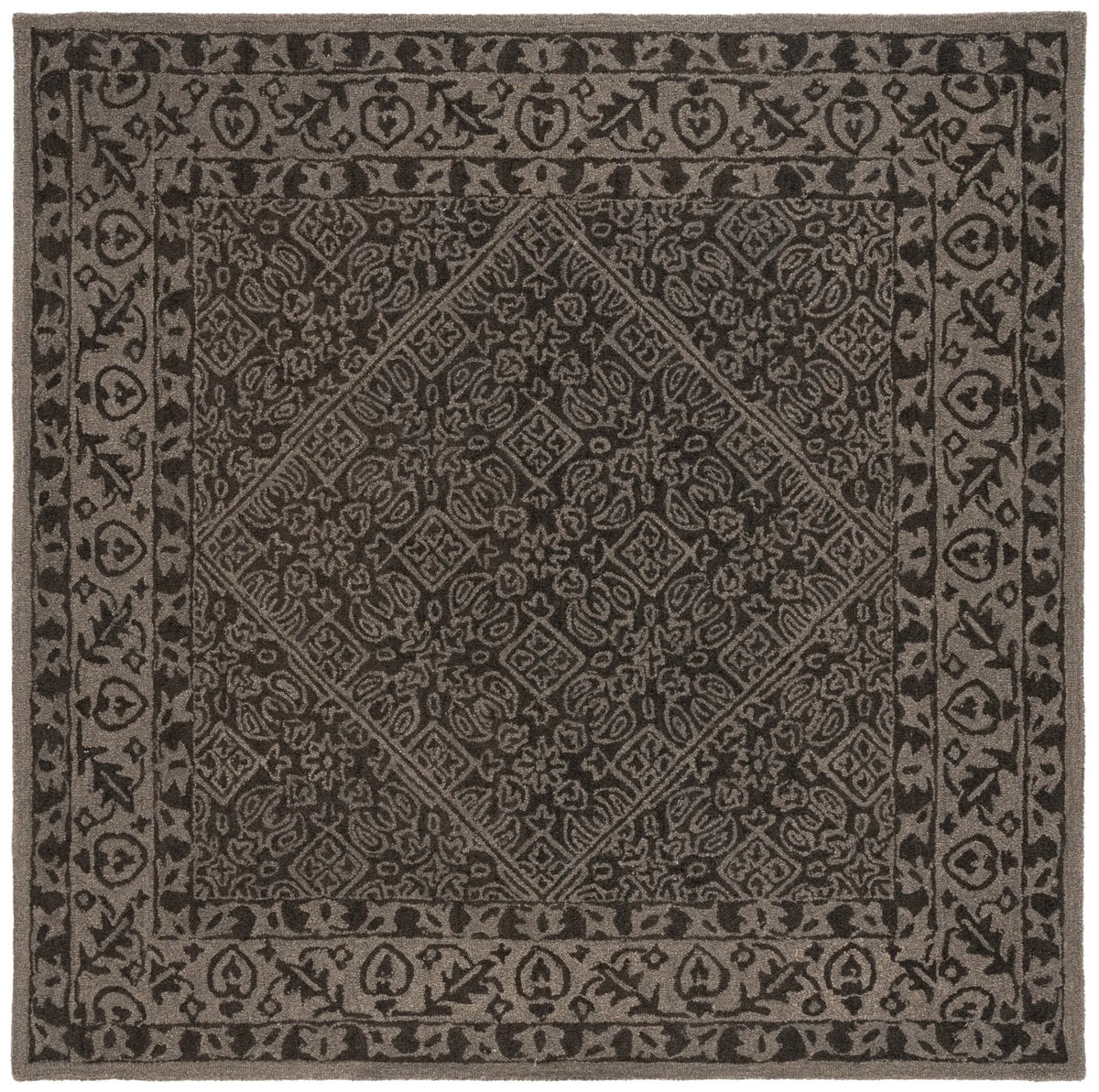 Safavieh Dip Dye 7'-0" x 7'-0" Rug in Dark Grey