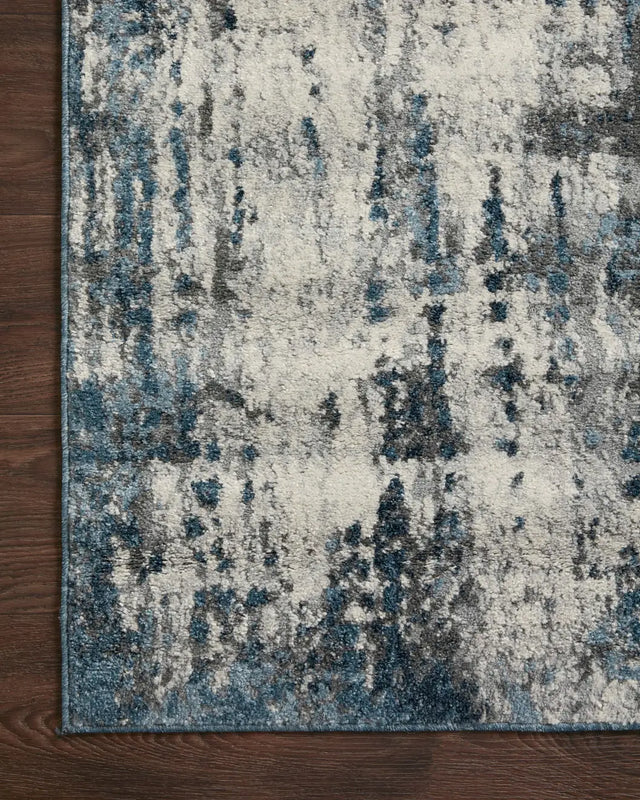Loloi Austen Aus-01 Natural/Ocean Rugs - corner on wood