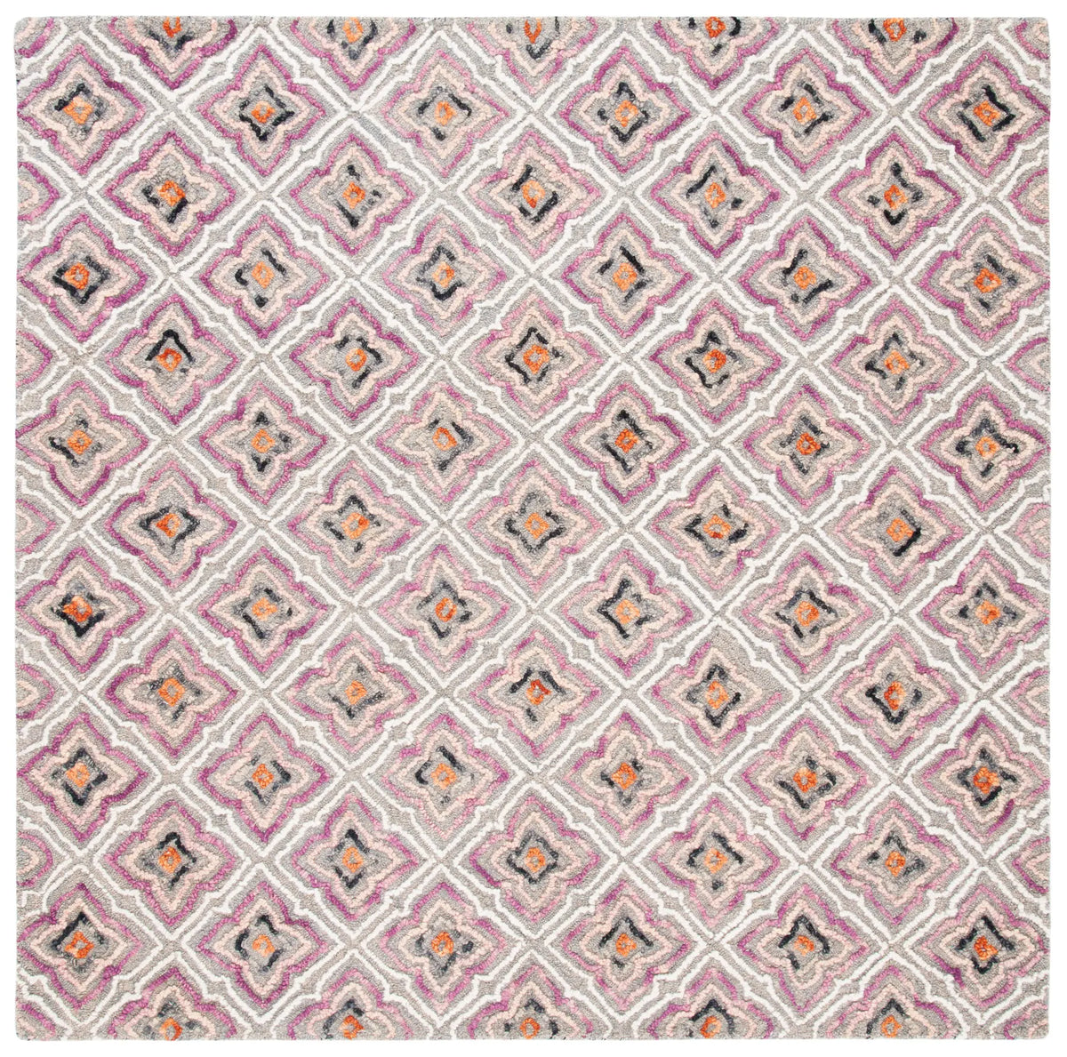 Safavieh Trace 6'-0" x 6'-0" Rug in Plum / Grey