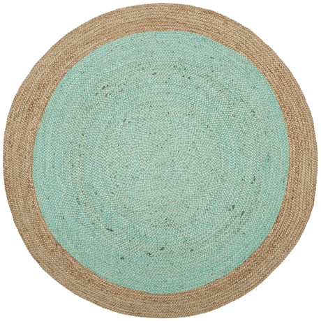 Safavieh Natural Fiber 5'-0" x 5'-0" Rug in Aqua / Natural