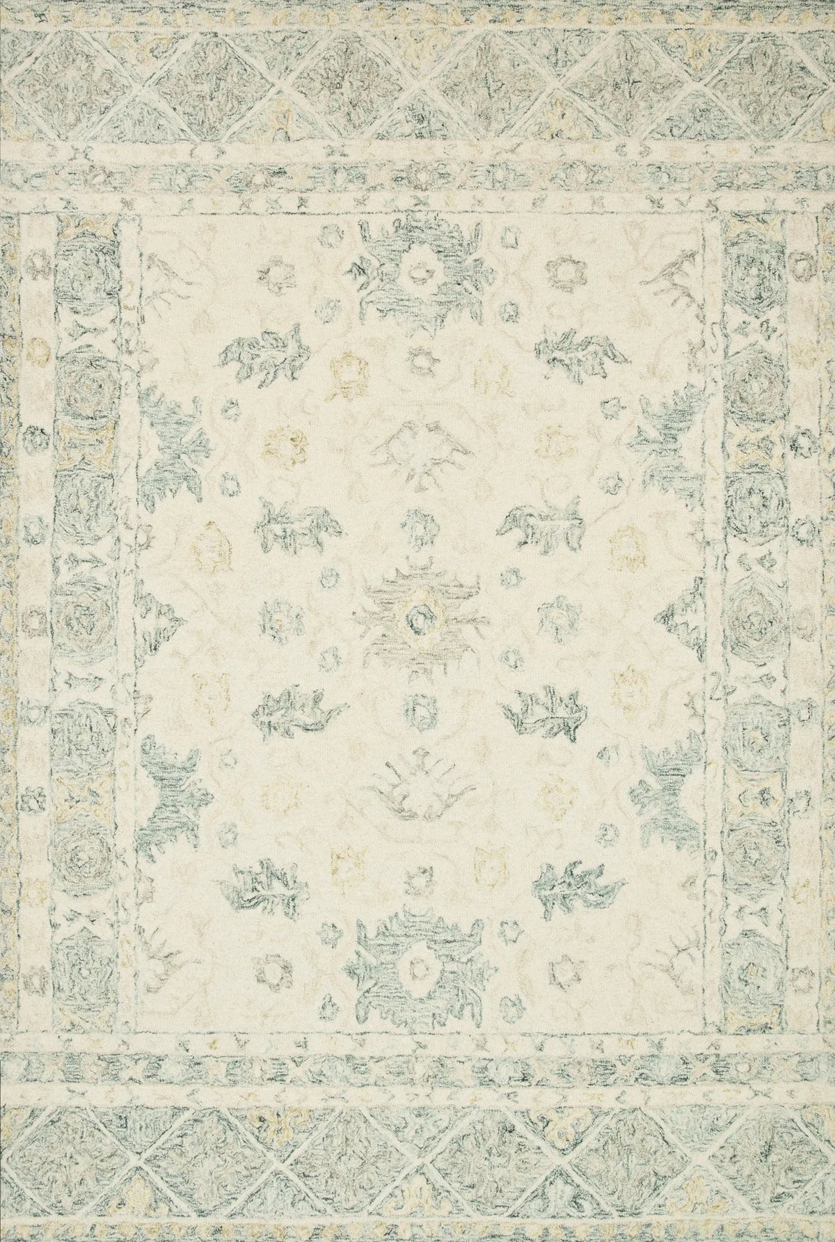 Loloi Norabel Nor-01 Ivory/Slate Rugs - main flat