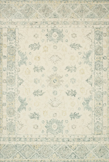 Loloi Norabel Nor-01 Ivory/Slate Rugs - main flat
