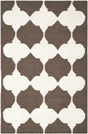 Safavieh Dhurries 2'-6" x 4'-0" Rug in Brown / Ivory
