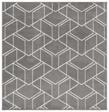 Safavieh Pyramid 6'-7" x 6'-7" Rug in Grey / Ivory