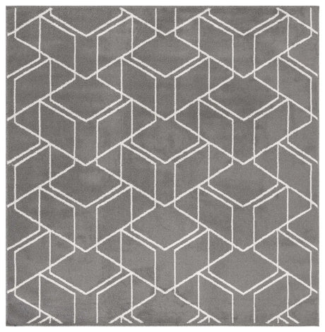Safavieh Pyramid 6'-7" x 6'-7" Rug in Grey / Ivory
