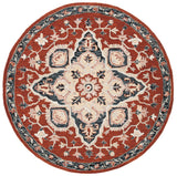 Safavieh Heritage 6'-0" x 6'-0" Rug in Red / Black