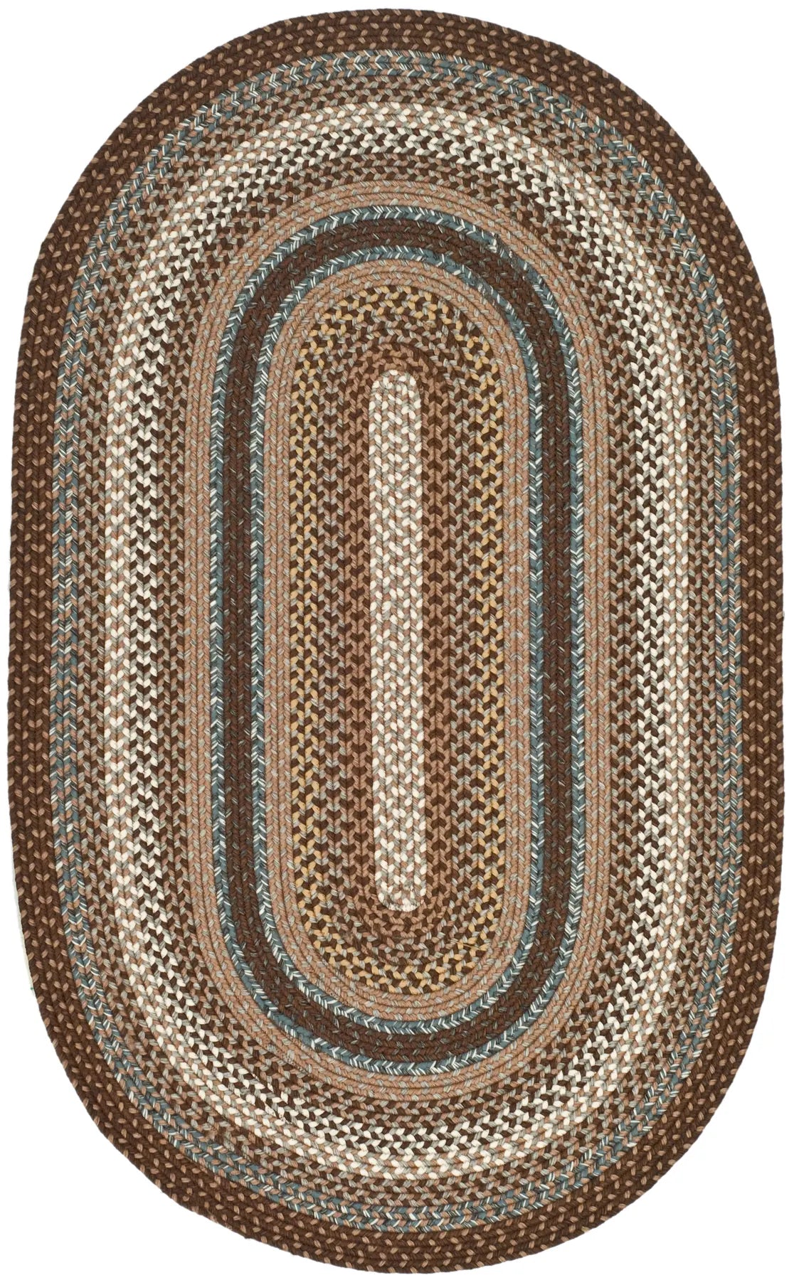 Safavieh Braided 3'-0" x 5'-0" Rug in Brown / Multi