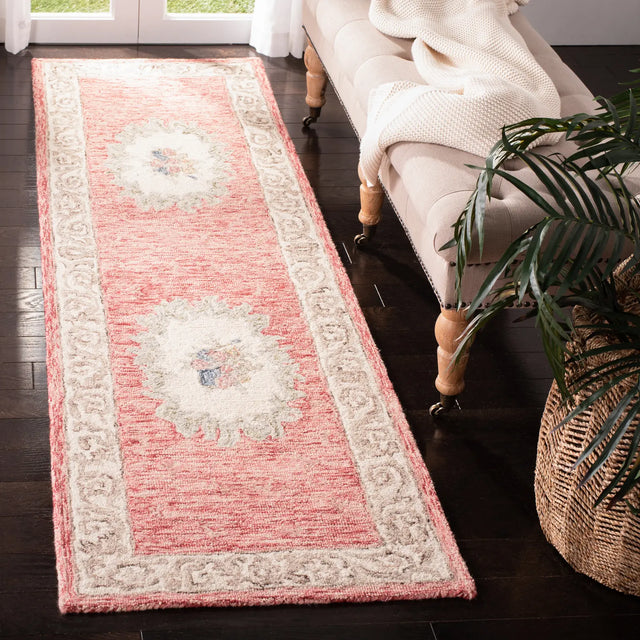 Safavieh Aubusson 2'-3" x 8'-0" Rug in Red / Ivory