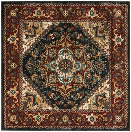 Safavieh Summit 6'-7" x 6'-7" Rug in Dark Grey / Red