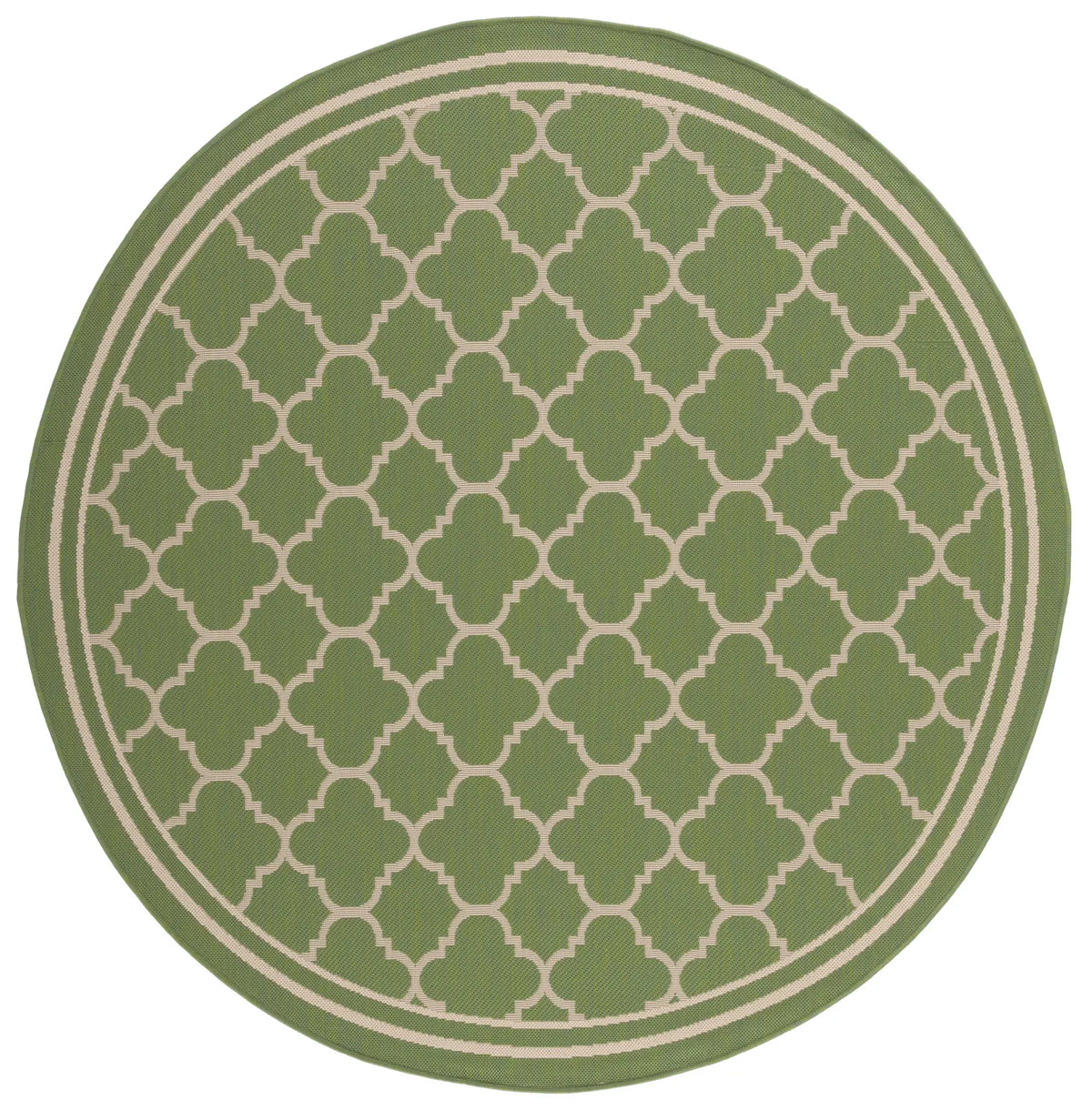 Safavieh Courtyard 6'-7" x 6'-7" Rug in Green / Beige