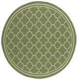 Safavieh Courtyard 6'-7" x 6'-7" Rug in Green / Beige