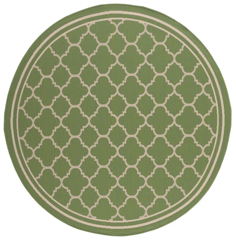 Safavieh Courtyard 6'-7" x 6'-7" Rug in Green / Beige