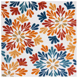 Safavieh Cabana 6'-7" x 6'-7" Rug in Creme / Red