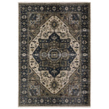 Oriental Weavers Sphinx ELIANA ELI05 Blue Medallion Rugs - main flat