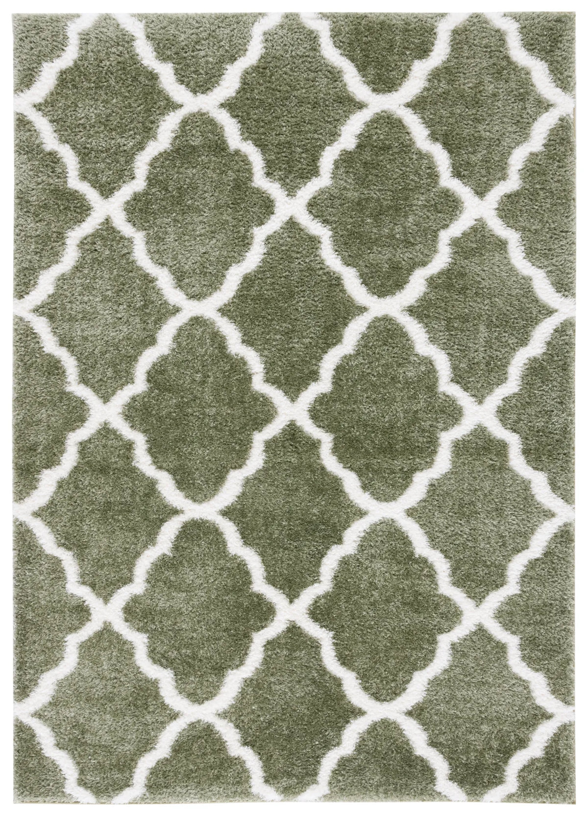 Safavieh Tahoe Shag 4'-0" x 6'-0" Rug in Sage / White
