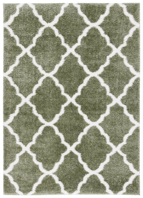 Safavieh Tahoe Shag 4'-0" x 6'-0" Rug in Sage / White