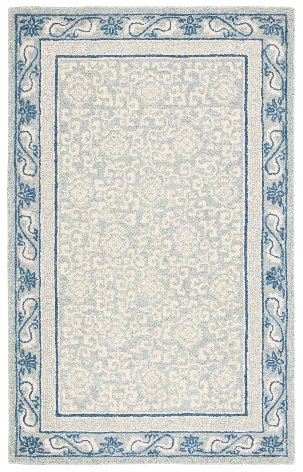 Safavieh Antiquity 4'-0" x 6'-0" Rug in Light Blue / Ivory