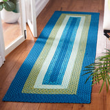 Safavieh Braided 2'-3" x 8'-0" Rug in Aqua / Green