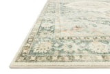 Loloi Rosette Ros-08 Teal/Ivory Rugs - rug corner