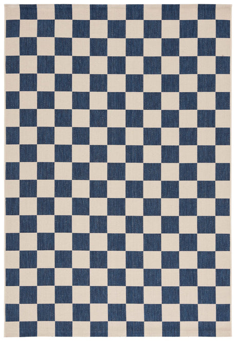 Safavieh Courtyard 4'-0" x 5'-7" Rug in Navy / Beige