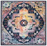 Safavieh Crystal 7'-0" x 7'-0" Rug in Navy / Fuchsia