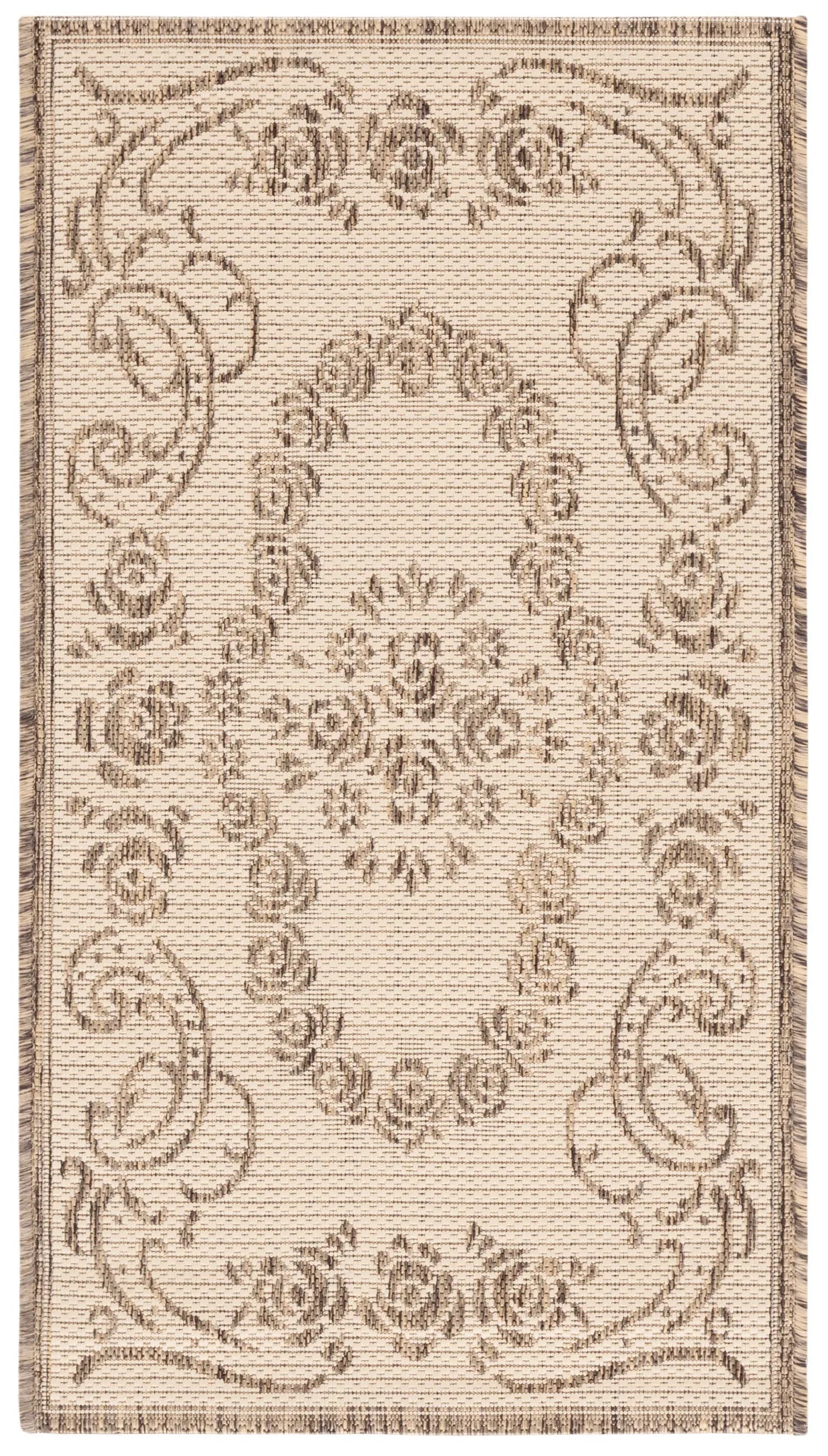 Safavieh Courtyard 2'-0" x 3'-7" Rug in Natural / Brown